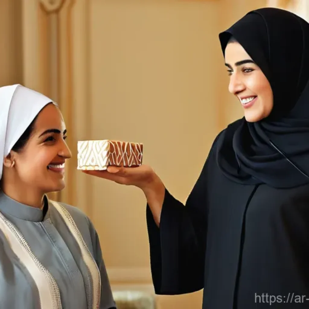 생활가사도우미 고객의 신뢰를 얻는 비결 - **Prompt: Mutual Respect and Appreciation in an Arab Home**
"A heartwarming, candid moment captu...