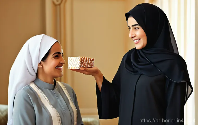 생활가사도우미 고객의 신뢰를 얻는 비결 - **Prompt: Mutual Respect and Appreciation in an Arab Home**
    "A heartwarming, candid moment captu...